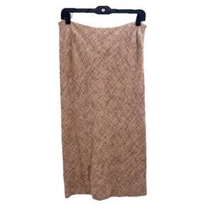 Vintage Gianfranco Ferre Brown Wool Silk Blend Pencil Skirt Size 42